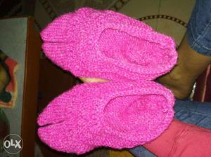 Woolen socks Cute pink color