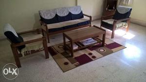 3+1+1 wooden sofa (along with back covers and