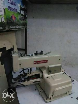 Beige Industrial Sewing Machine