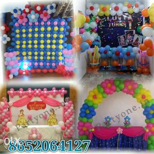 Birthday balloon decoration 100 balloon Rs 550