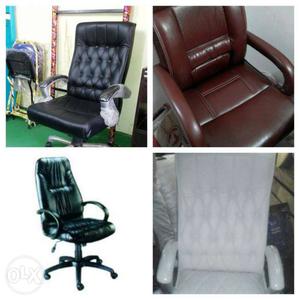 Black Leather Padded Rolling Armchair manufacturer all types