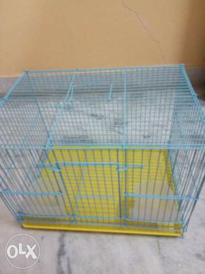 Blue And Yellow Pet Cage40x30cms