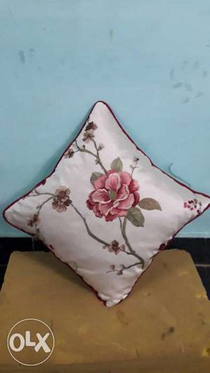 Brand new Pink And Green Floral Throw Pillow