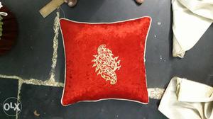 Brand new Red And Gold-colored Throw Pillow