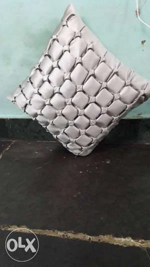 Brand new Silver Leather Throw Pillow Screenshot