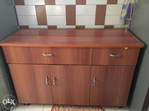 Brown Wooden 3-drawer Dresser