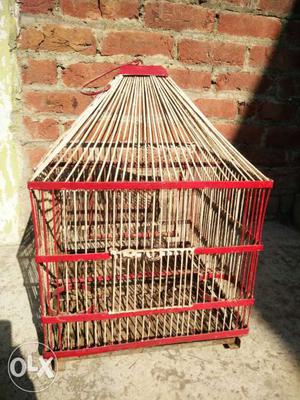 I sell my iron bird cage in sqaure shape red nd