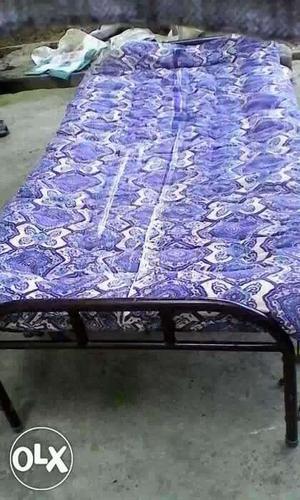 Purple And White Floral Bed Cover
