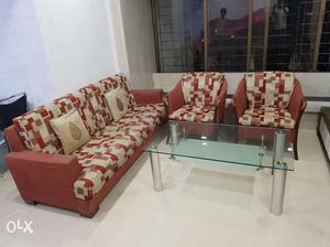 Sofa Set With Tea Table Very Good Condition.
