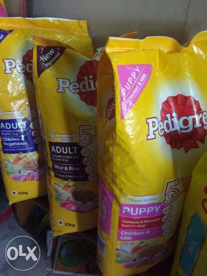 Three Pedigree Food Plastic Packs