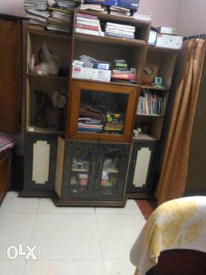 Tv music system all storage wooden cabinet