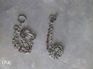 Two Gray Metal Chains