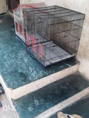 Two big pet cage black and white colour you can