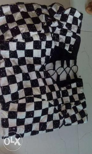 White And Black Checkered Bag