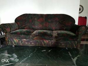 3 + 1 + 1 Sofa set with velvet fabric in dark