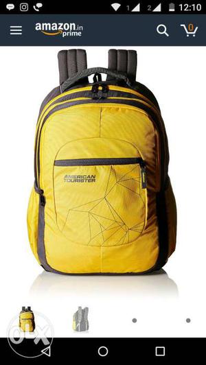 American Tourister Backpack 21 Ltrs Yellow Casual Backpack