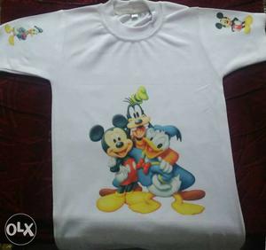 Baby's White Disney Mickey And Friends Shirt