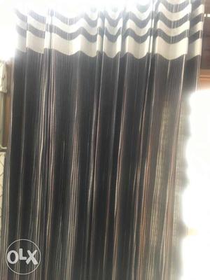 Black And Beige Window Curtain