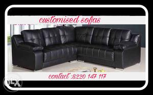 Black Leather Sectional Sofa Screenshot