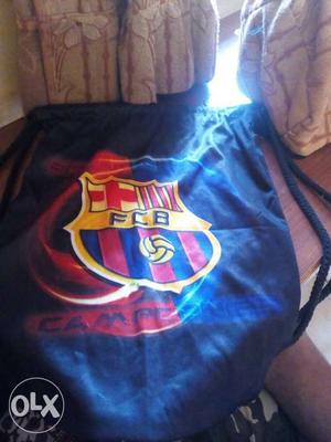 Black. Yellow, And Red FCB Drawstring Backpack