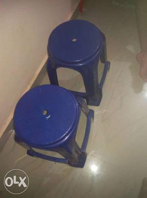 Blue And Black Plastic Chair