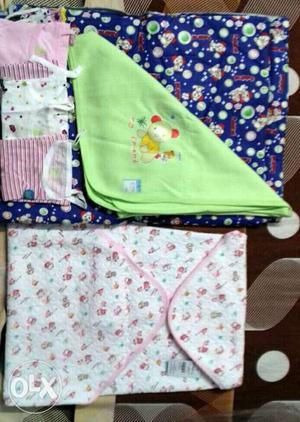 Brand New: Baby Towel, 4 changing sheets, blanket
