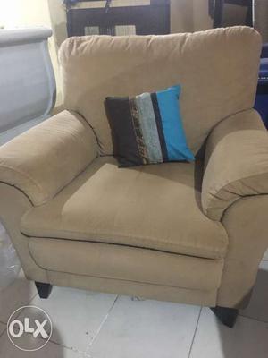 Brown Fabric premium Armchair in mint condition