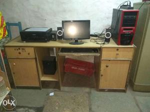 Brown Wooden Computer desk for sale