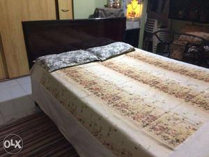 Double bed wooden