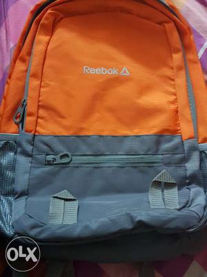 Orange And Gray Reebok Backpack