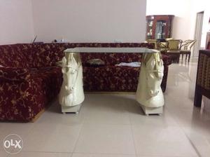 Original White leather Table for sale