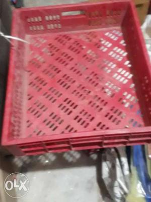 Red Plastic Crate