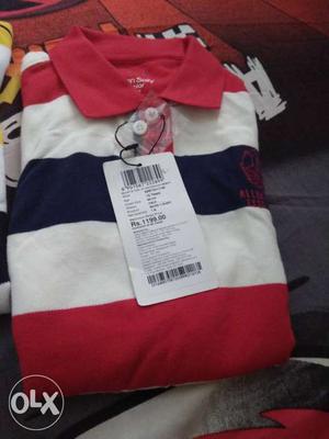 Red, White, And Blue Polo Shirt