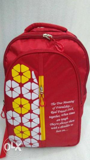 Red, White, And Yellow Backpack