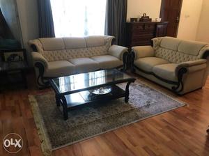 Sofa set + center tables and side tables for a