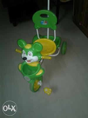 Toddler's Green And Yellow Pedal Trike