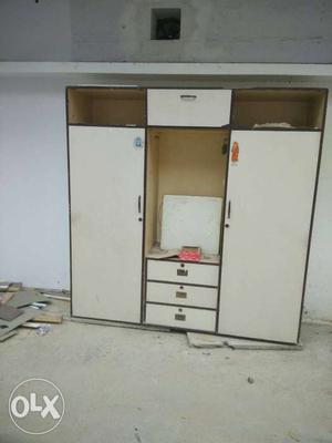 White Wooden Hall-tree Cabinet