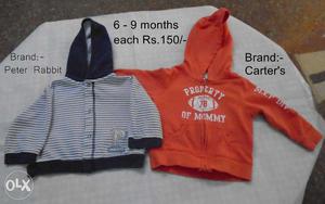 Winter jackets 0-3 to 9 months babies all from USA. Gently