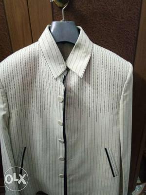 Designer linen suit by denis parker