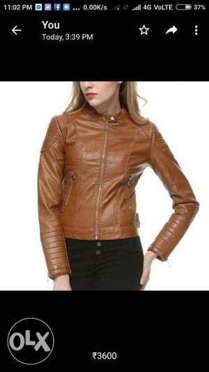 Genuine leather jacket brand new for girls.. size