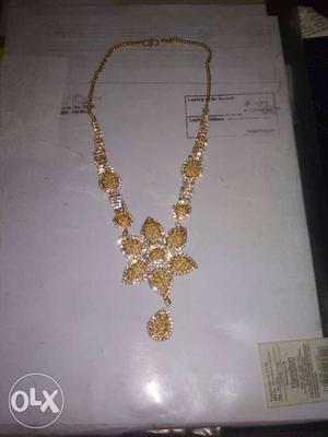 Gold-colored And Silver-colored Pendant Necklace