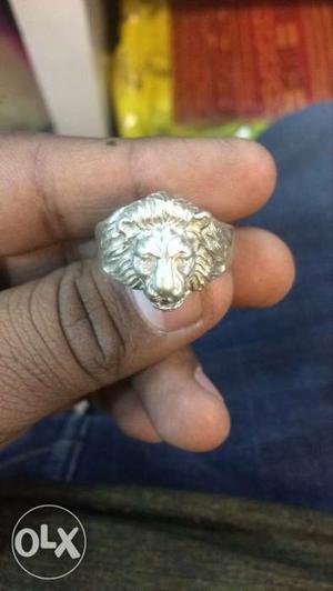 Lion silver ring