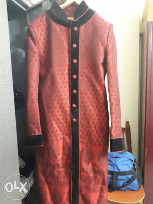 Men's Red And Black. In unused sherwani only 1 available M