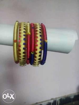 Multicolored Silk Thread Bangles