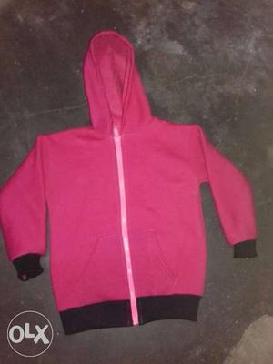 Pink Full-zip Hoodie Jacket