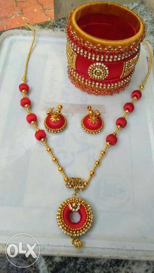 Red And Yellow Jewelry Set