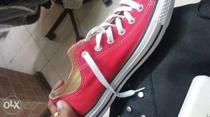 Red Converse All Star Low-top original shoes with barcode