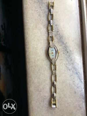 Timex watch for women. gold and silver.
