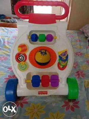 Baby's White And Red Fisher-Price Push Musical Toy