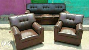 Bown Leather Sectional Sofa 5 seater